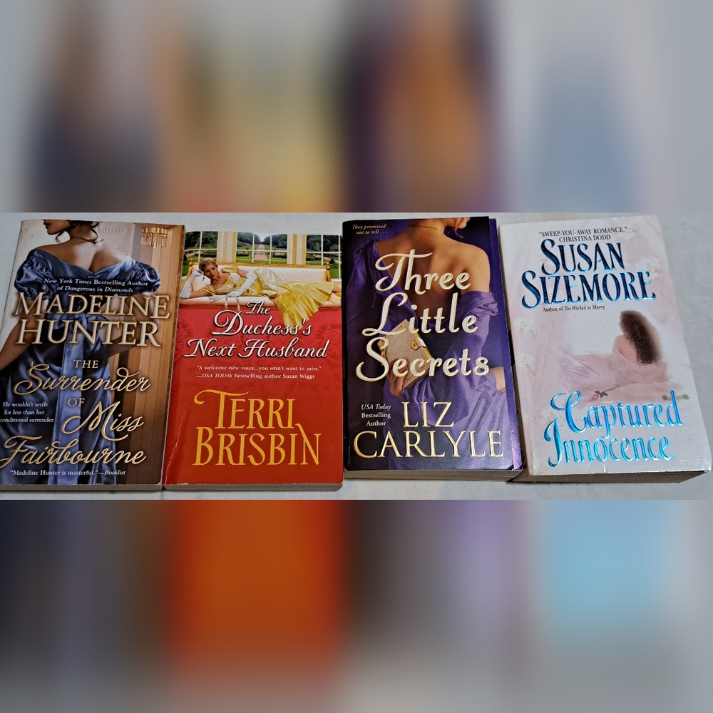 Madeline Hunter, Terri Brisbane, Liz Carlyle, &Susan Sizemore Set Of 4 Romances